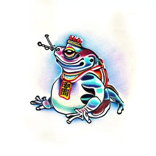 Japanese Traditional Samurai Frog