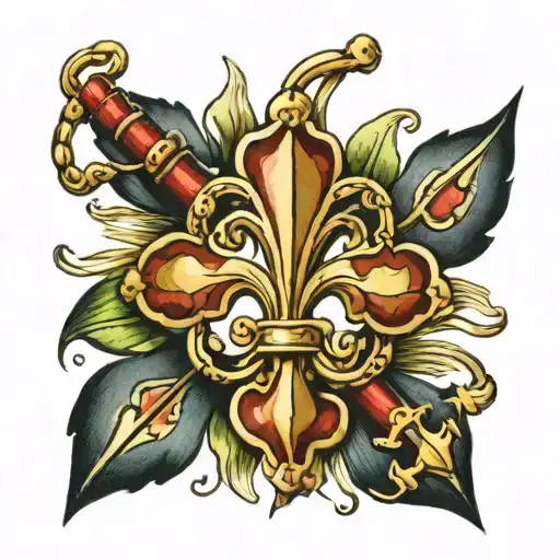 Fluer De Lis Rosary Wrapped