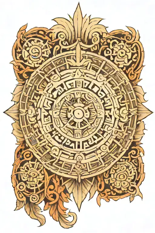 Aztec Calendar Spine