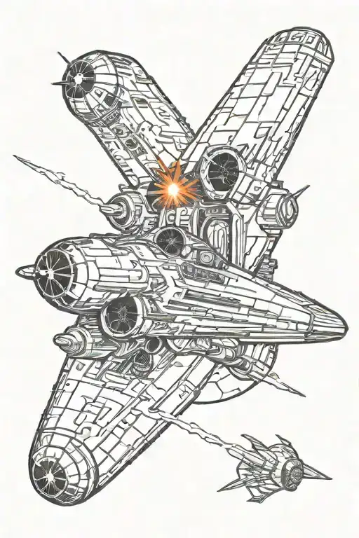 Death Star Firing Ray Darth Vader Big Silhoutte Xwing Trench Run