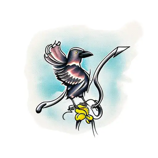 Crow On A Hook