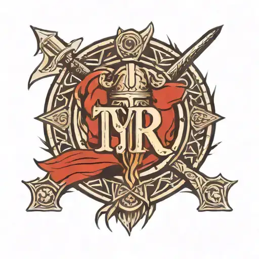 Viking Shield That Says Tyr Gaming