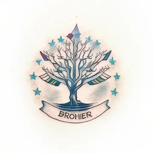 Tree With My Siblings Names