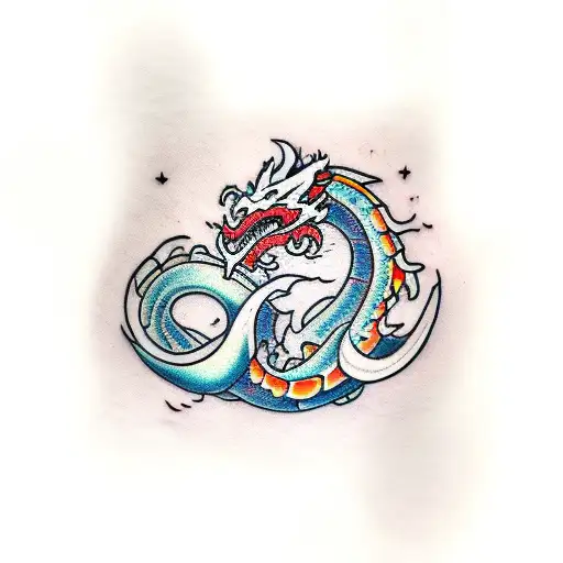 Dragon Fighting Aliens