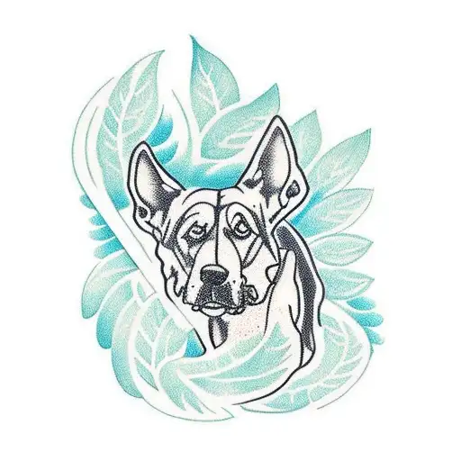 A Trail Winding Through A Lush Forest With A Silhouette Of A Dog Leading The Way