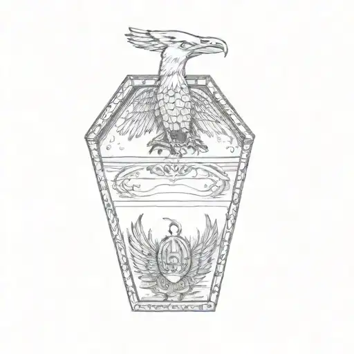 A Coffin With An Eagle On It