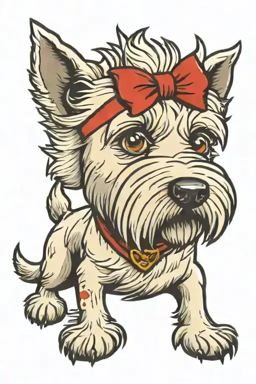 Cartoon Westie Dog