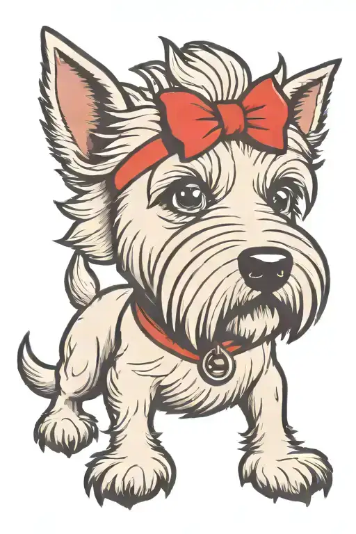 Cartoon Westie Dog