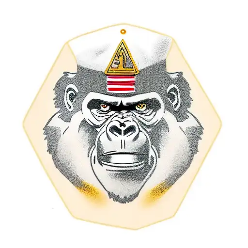 Gorilla With Stocking Cap And Gold Tooth