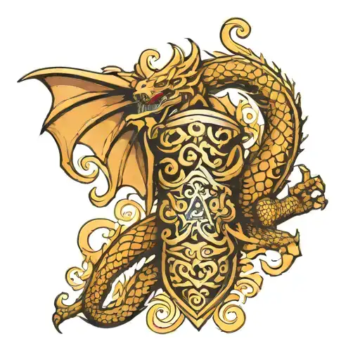 Ace Of Spades Dragon Wrapping Around