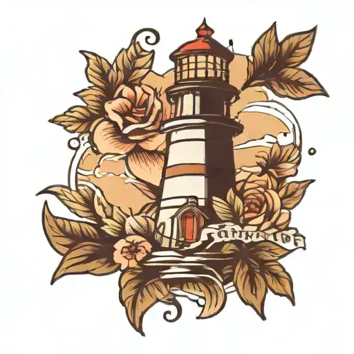 Lighthouse With Flower