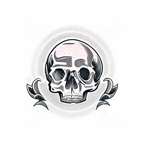 Guitar Strap And Skulls