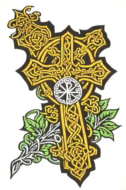 Celtic Cross With Back Ground
