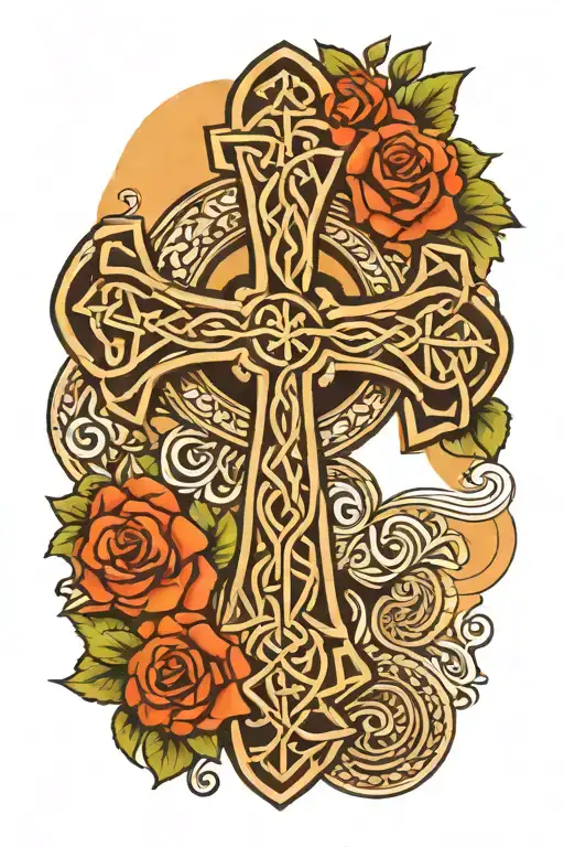 Celtic Cross With Background