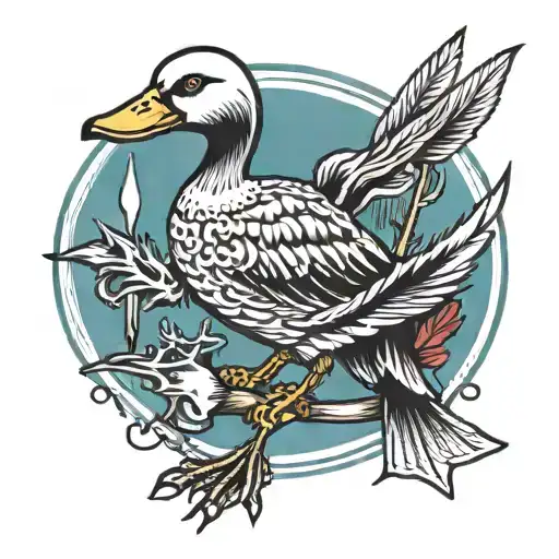 Duck Skeleton With Knives