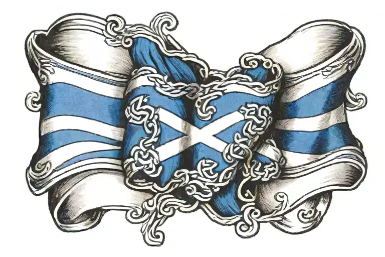 Scottish Flag Ankle Band