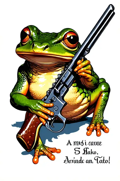 Frog With A Gun