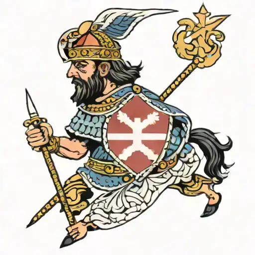 Georgia Flag Warrior King