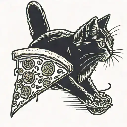 Cat Pizza Slice