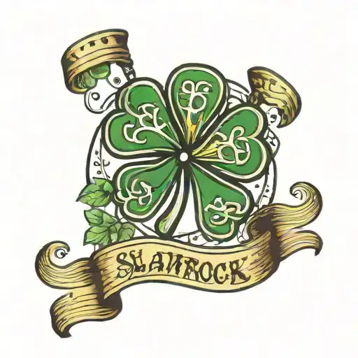 Shamrock With Banner Wrapping