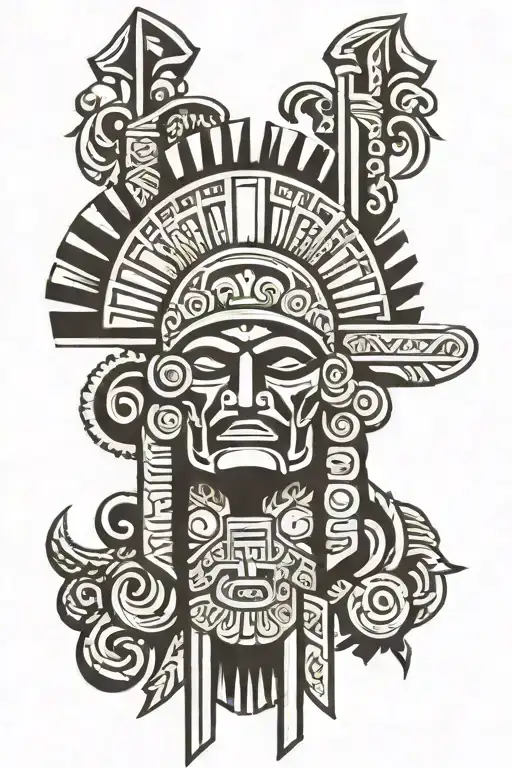 Aztec Tribal Todum Pole