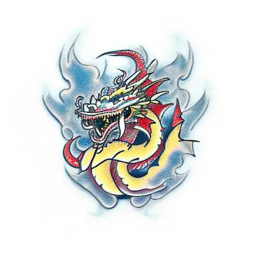 A Dragon With A Motorcycle