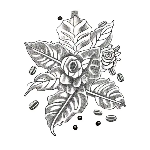 An Intricate Coffee Plant Intertwined With Famous Landmarks