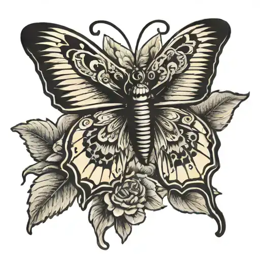 Butterfly With Baby Feet For Wings