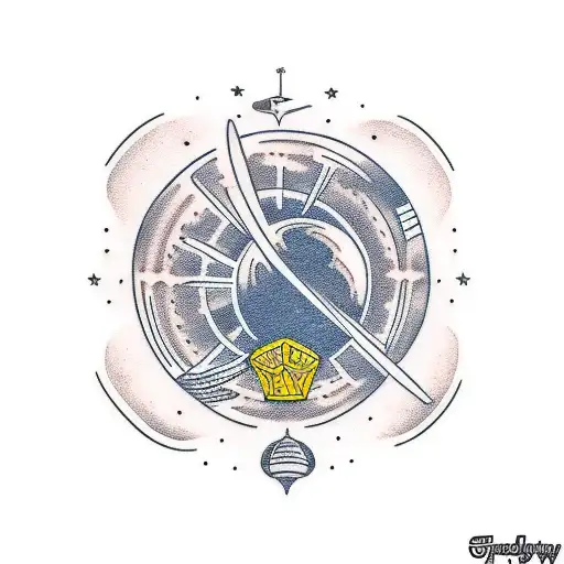 Ufo Picking Up Silhouette Of Guy