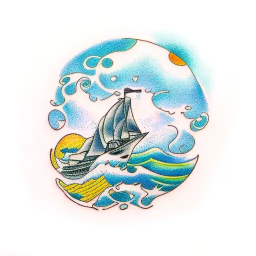 Wold Over The Ocean Next To Rose Garden