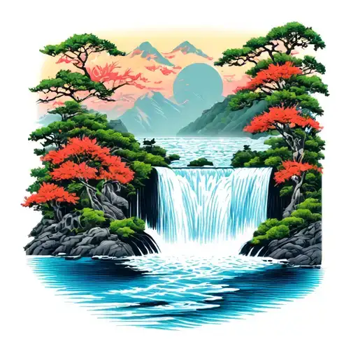 Japanese Waterfall