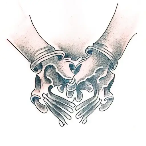 Skeleton Hand Shaking Hands With Hand