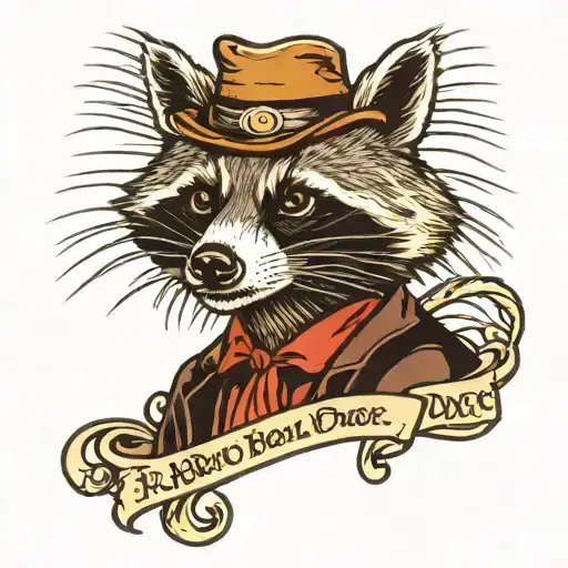 Raccoon Doc Holiday Cowboy