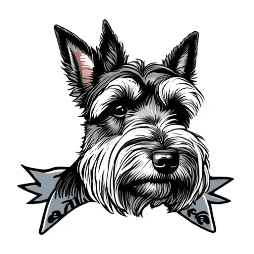 Scottish Terrier American Traditional Design