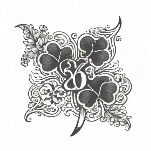 Roman Numeral 6 In A Clover