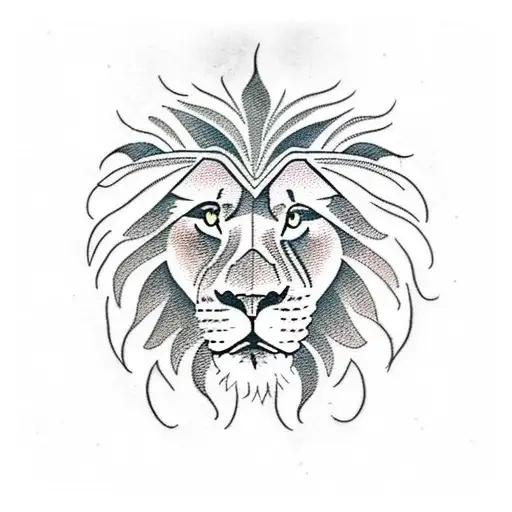 Male Lion Roaring Head Only