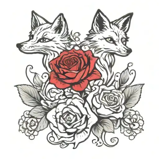 Little Prince And The Fox And The Rose