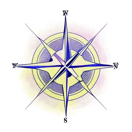 A Traditional Style Compass With Your Wife And Sons' Names As The Cardinal Directions