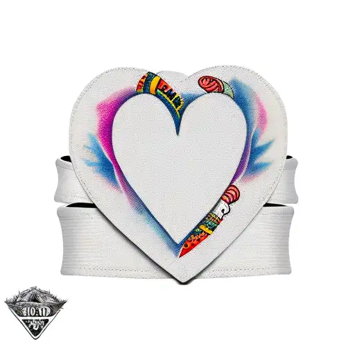 Judo Belt Wrapped Arond A Heart That Contains Names Of Children