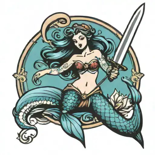 Mermaid With Sword