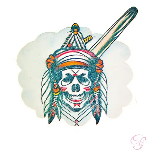 Caribbean Indian With Bow And Ax