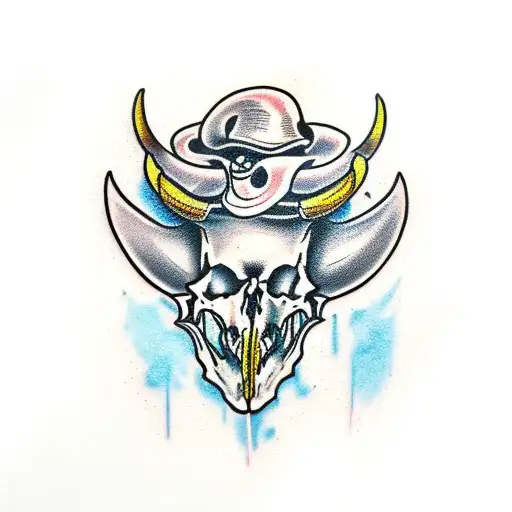 Half Bull Skull Dagger