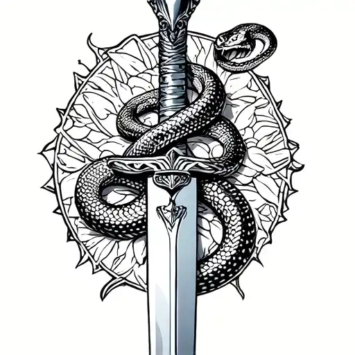 Snake Wrapped A Dagger