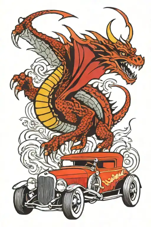 Dragon & Hotrod Car