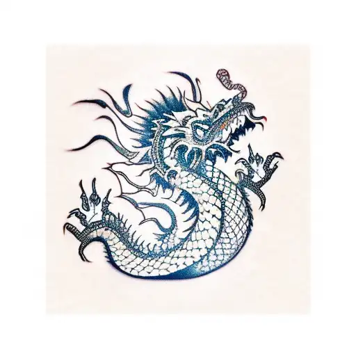 Chinese Dragon With Chemical Mask Sleeve