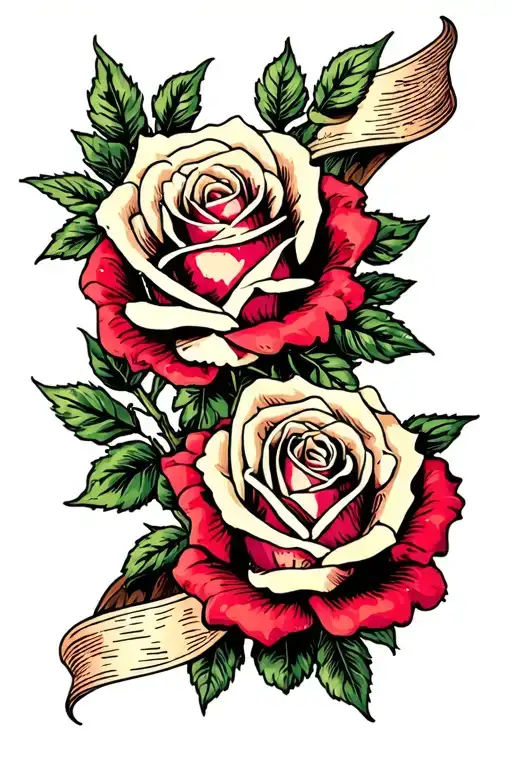Roses Scroll Wrapped