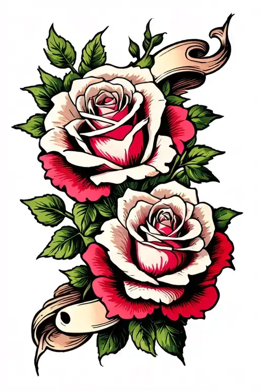 Roses Scroll Wrapped