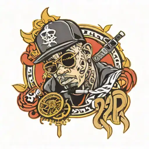 Gangsta Rapper Surrounded