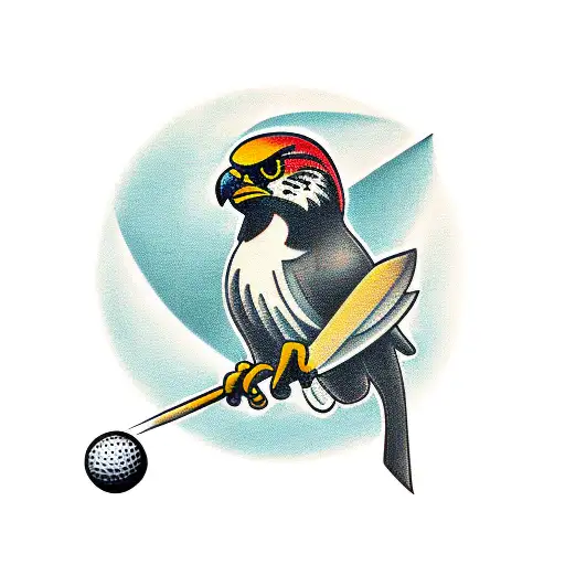 Falcon With Golf Ball