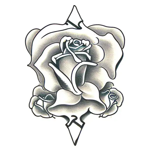 Faith With Cross And Roses